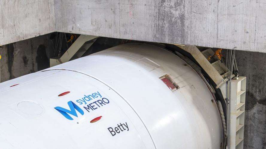 The name "Betty" printed on the TBM