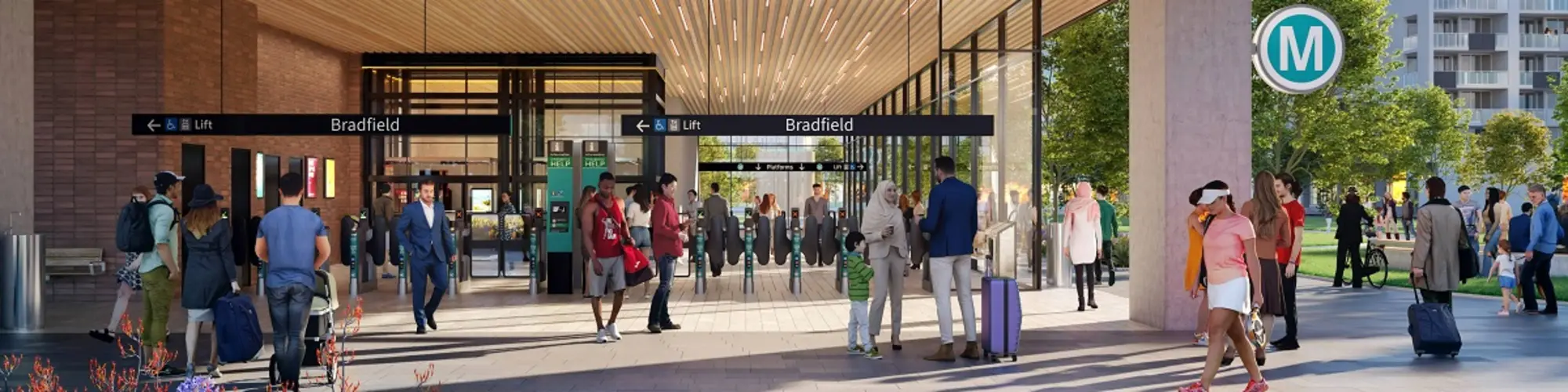 Artist impression of Bradfield station