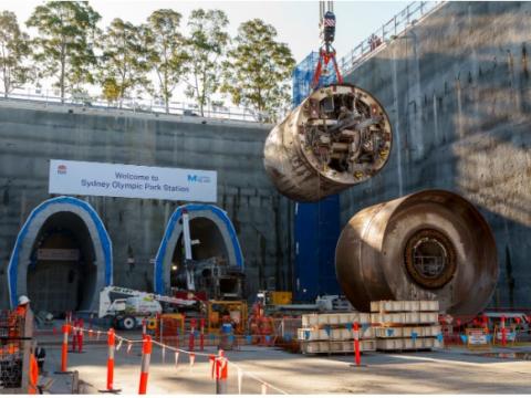 TBMs outside a tunnel