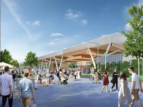 Artist's impression of Orchard Hills Station