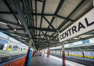 A view looking down the train platforms at Sydney's Central Station - soon to be the site for Sydney Metro platform construction.