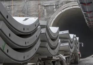 An on the ground view of the tunnel construction at Sydney Metro's Chatswood dive site. 