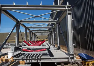 A view down the conveyor belt outside the top of Chatswood Dive Site.