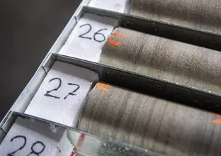 Close up shot of drills used during geotech investigations at White Bay Power Station