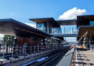 A look at Sydenham Station as viewed from the platform where the station is being upgraded to Metro standards.