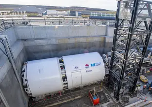 TBM Eileen getting ready to start tunnelling 