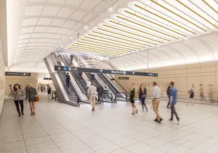 Artist impression of Martin Place Station