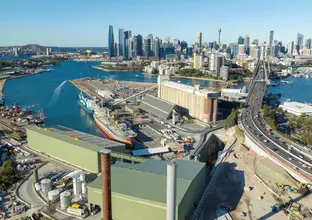 The Bays from a bird's-eye view consisting of the city, sea and the highway