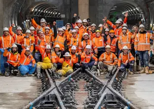 Employees at the Barangaroo Station site