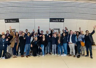 Sydney Metro employees at the opening of Gadigal Station