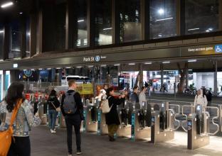 Passengers tapping at the newly opened Matro Station