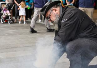 Smoke ceremony at the City stations opening