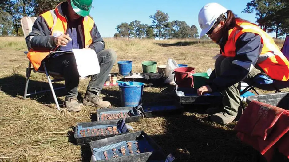 Archaeologists creating a catalogue of Indigenous artefacts