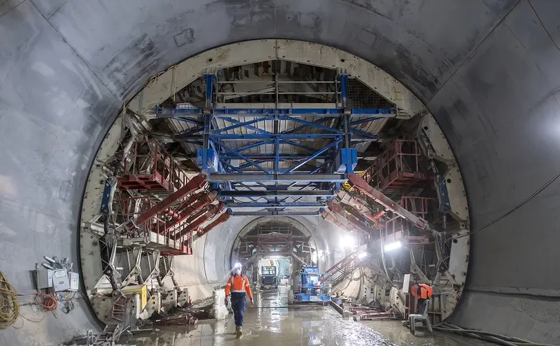 An image of the tunnel at the Pitt Street cavern.