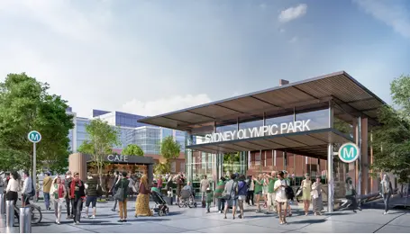 Artist’s impression of Sydney Olympic Park metro station