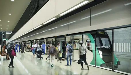 Artist’s impression of Westmead metro station