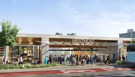 Artist’s impression of Westmead metro station