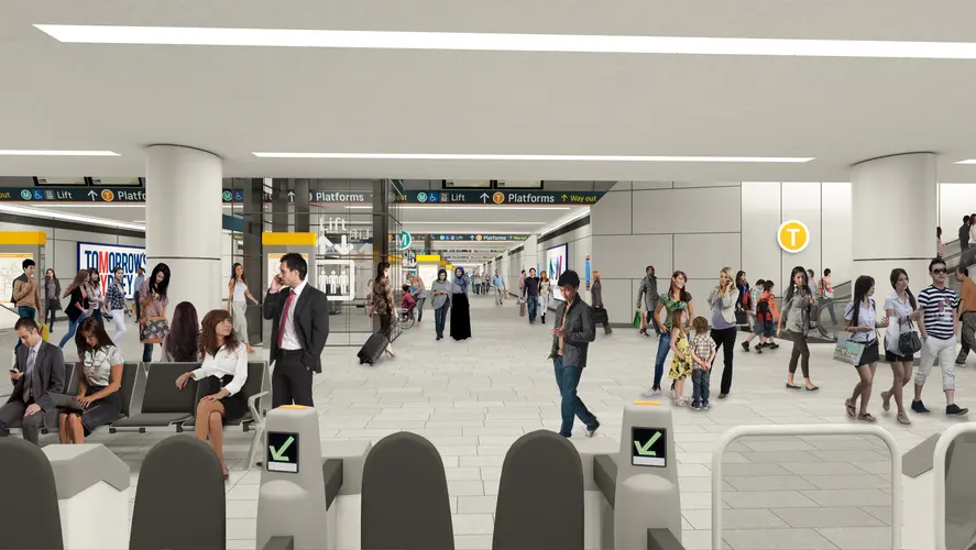 Artist's impression of Central Station walk gateline