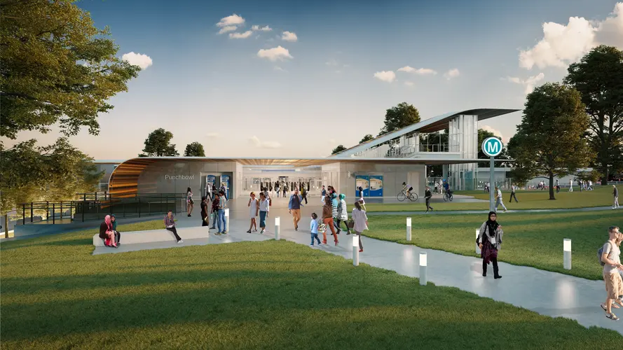 Artist's impression of Punchbowl Station