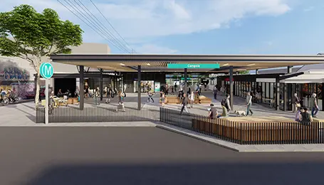 Artist’s impression of Campsie metro station