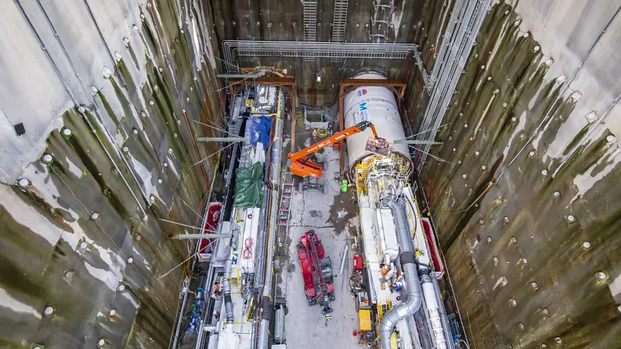 Mega tunnel boring machines in the ground and carving out the next stage of Sydney Metro West.