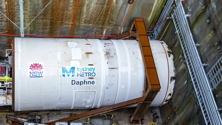 Mega tunnel boring machines in the ground and carving out the next stage of Sydney Metro West.