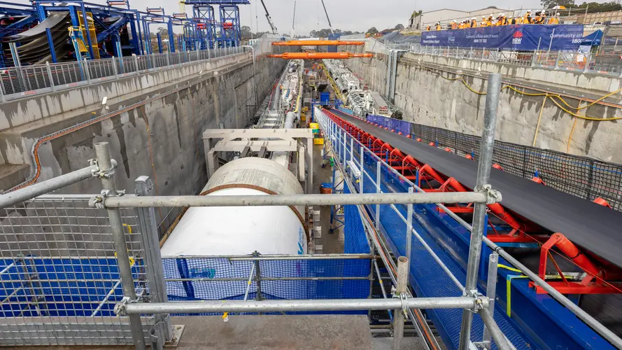 A TBM ready to start tunelling