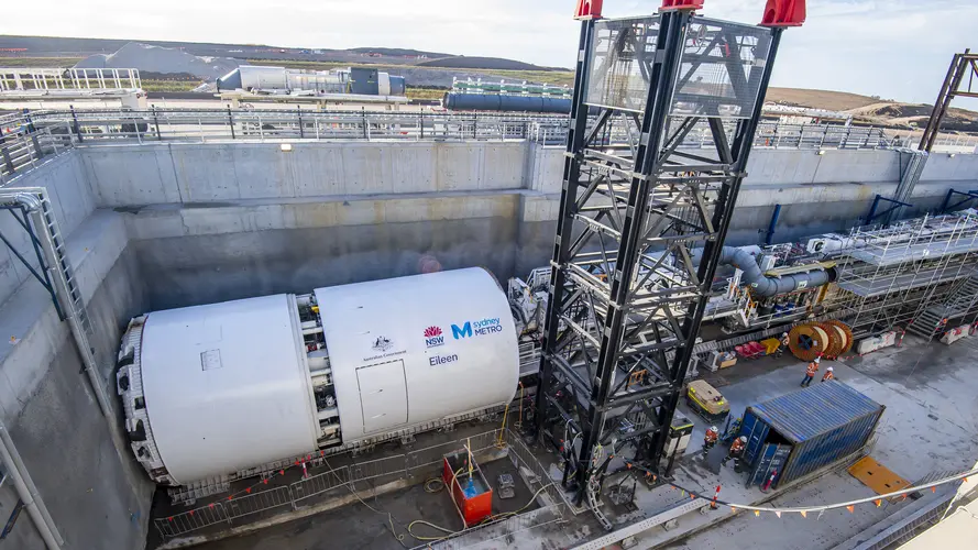 TBM Eileen getting ready to start tunnelling 