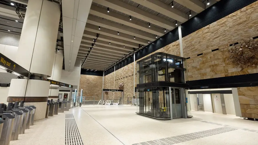 Lifts at Barangaroo Station