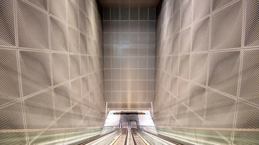 Escalators at Crows Nest Station 