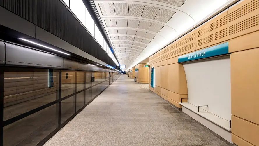 The platform at Martin Place