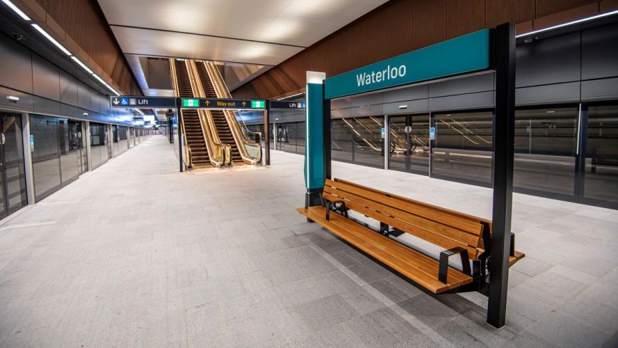 metro station platform of Waterloo Station