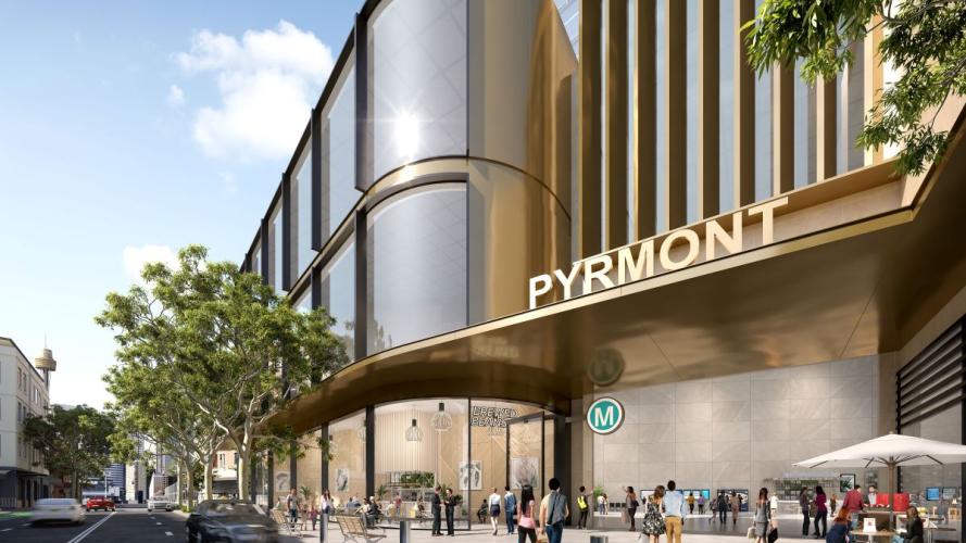 AI generated image of Pyrmont Metro station