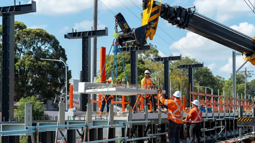 Bankstown platform under construction