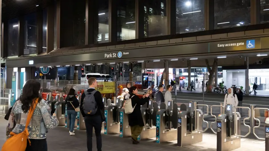 Passengers tapping at the newly opened Matro Station