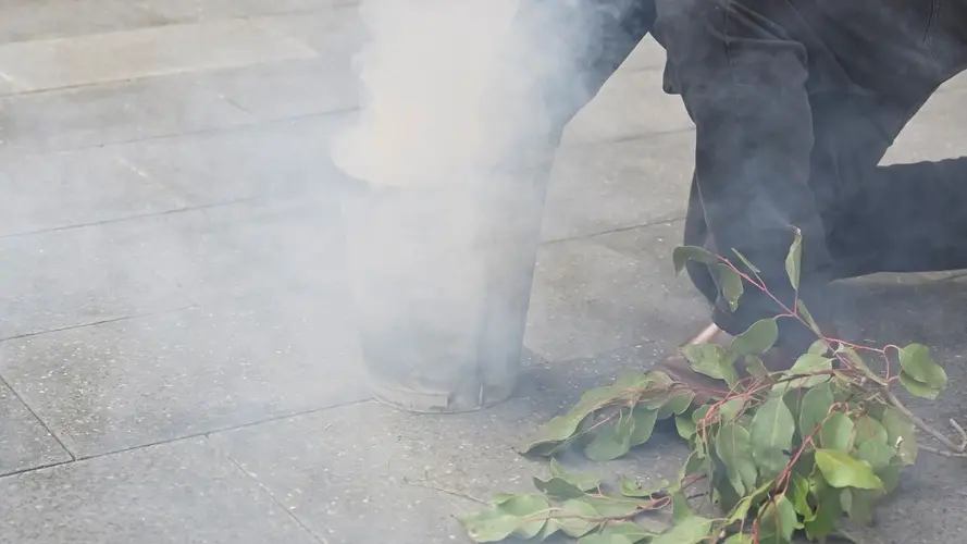 Smoke ceremony at the City stations opening