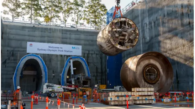 TBMs outside a tunnel